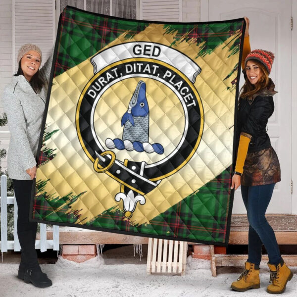 Ged Clan Quilt, Scottish Tartan Ged Clans Premium Quilt Scotland Gold Royal Style - Image 2