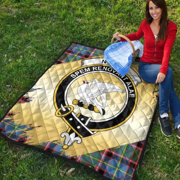 Norvel Clan Quilt, Scottish Tartan Norvel Clans Premium Quilt Scotland Gold Royal Style - Image 4