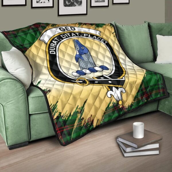 Ged Clan Quilt, Scottish Tartan Ged Clans Premium Quilt Scotland Gold Royal Style - Image 3