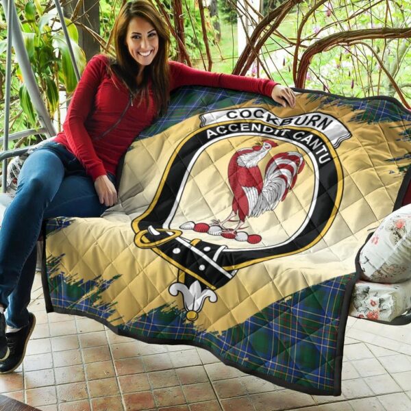 Cockburn Ancient Clan Quilt, Scottish Tartan Cockburn Ancient Clans Premium Quilt Scotland Gold Royal Style - Image 5