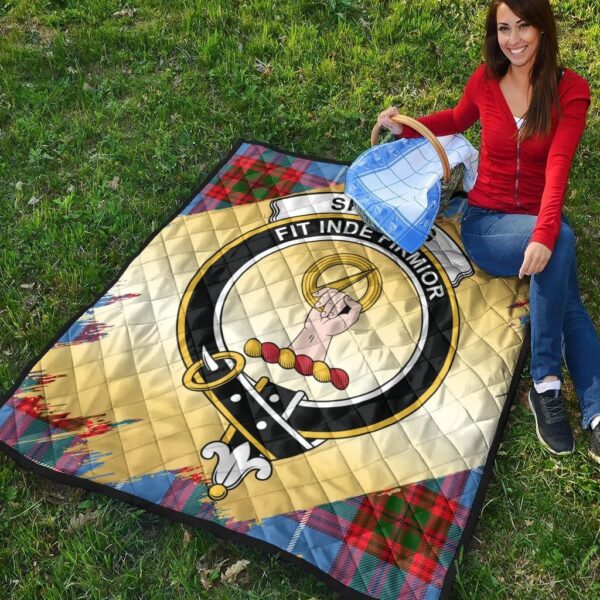 Skirving Clan Quilt, Scottish Tartan Skirving Clans Premium Quilt Scotland Gold Royal Style - Image 4