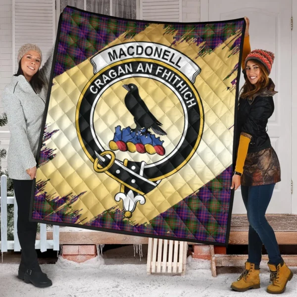 MacDonnell of Glengarry Modern Clan Quilt, Scottish Tartan MacDonnell of Glengarry Modern Clans Premium Quilt Scotland Gold Royal Style - Image 2