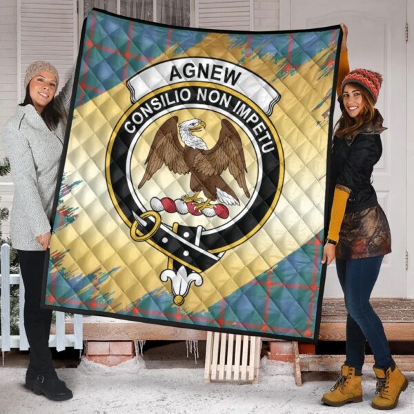 Agnew Ancient Clan Quilt, Scottish Tartan Agnew Ancient Clans Premium Quilt Scotland Gold Royal Style - Image 2