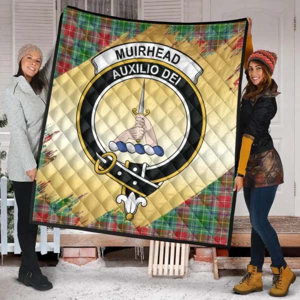 Muirhead Clan Quilt, Scottish Tartan Muirhead Clans Premium Quilt Scotland Gold Royal Style - Image 2