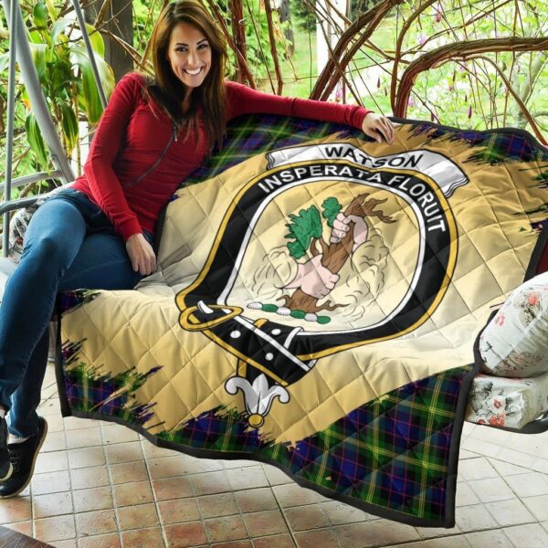 Watson Modern Clan Quilt, Scottish Tartan Watson Modern Clans Premium Quilt Scotland Gold Royal Style - Image 5