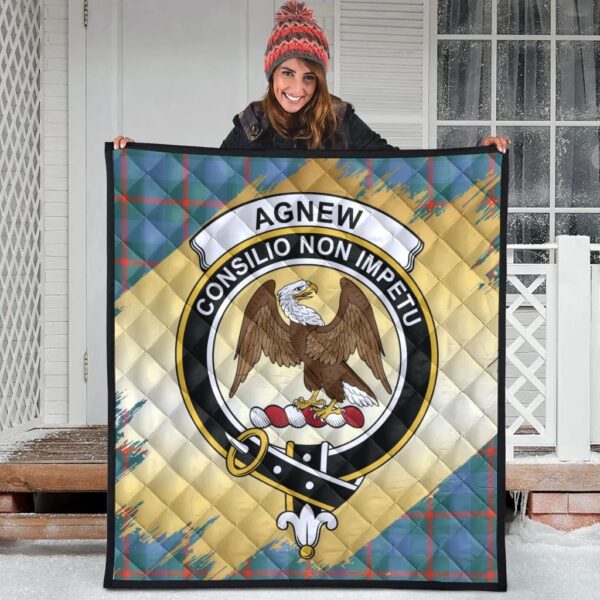 Agnew Ancient Clan Quilt, Scottish Tartan Agnew Ancient Clans Premium Quilt Scotland Gold Royal Style