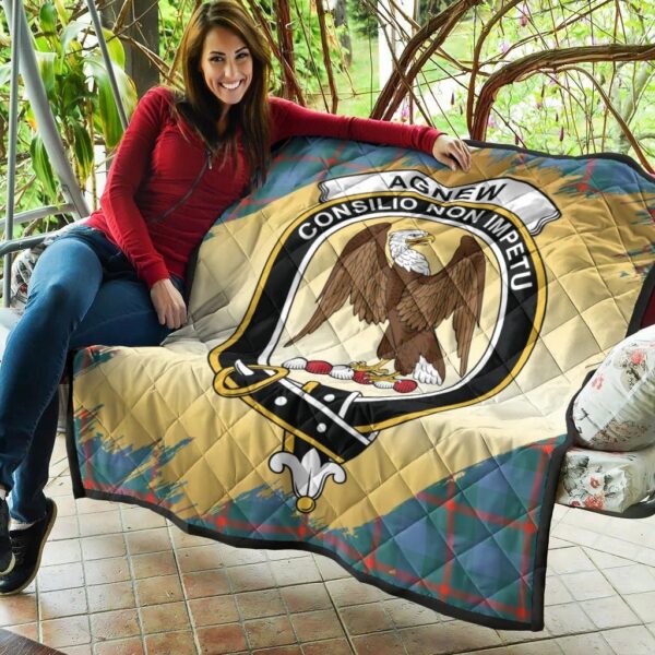 Agnew Ancient Clan Quilt, Scottish Tartan Agnew Ancient Clans Premium Quilt Scotland Gold Royal Style - Image 5