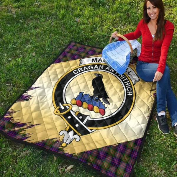 MacDonnell of Glengarry Modern Clan Quilt, Scottish Tartan MacDonnell of Glengarry Modern Clans Premium Quilt Scotland Gold Royal Style - Image 4