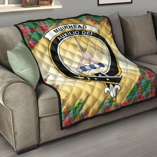 Muirhead Clan Quilt, Scottish Tartan Muirhead Clans Premium Quilt Scotland Gold Royal Style - Image 6