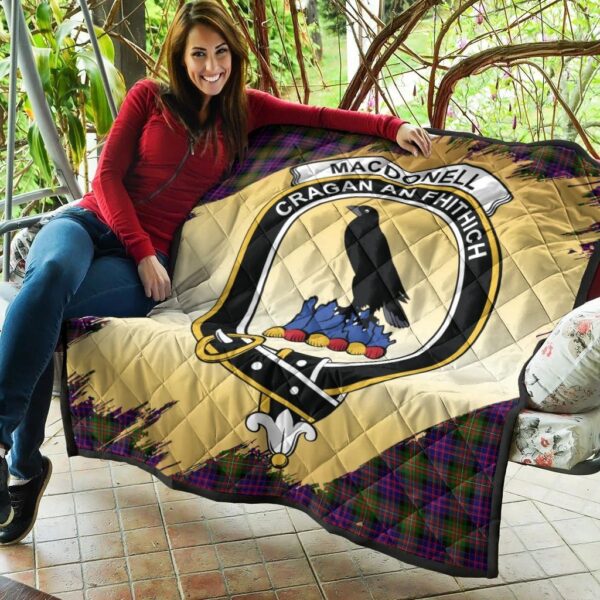 MacDonnell of Glengarry Modern Clan Quilt, Scottish Tartan MacDonnell of Glengarry Modern Clans Premium Quilt Scotland Gold Royal Style - Image 5