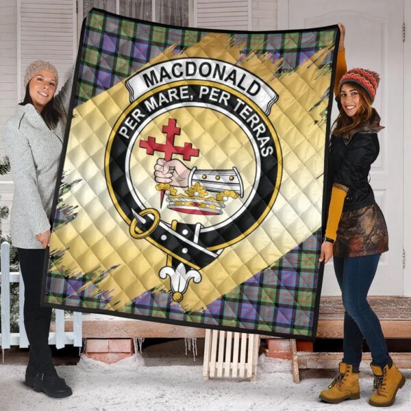 MacDonald Ancient Clan Quilt, Scottish Tartan MacDonald Ancient Clans Premium Quilt Scotland Gold Royal Style - Image 2