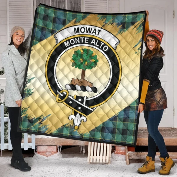 Mowat Clan Quilt, Scottish Tartan Mowat Clans Premium Quilt Scotland Gold Royal Style - Image 2