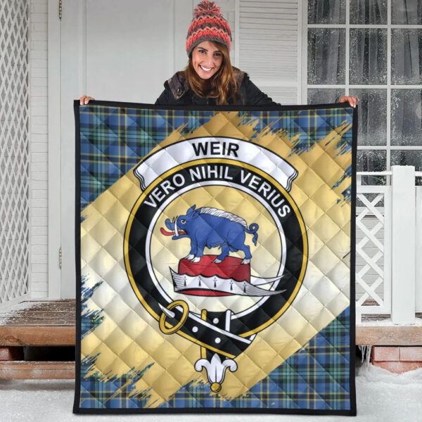 Weir Ancient Clan Quilt, Scottish Tartan Weir Ancient Clans Premium Quilt Scotland Gold Royal Style