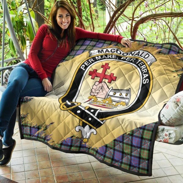 MacDonald Ancient Clan Quilt, Scottish Tartan MacDonald Ancient Clans Premium Quilt Scotland Gold Royal Style - Image 5