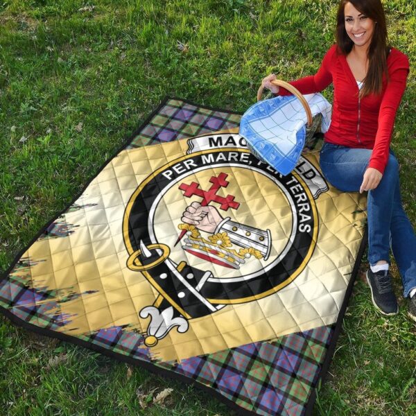 MacDonald Ancient Clan Quilt, Scottish Tartan MacDonald Ancient Clans Premium Quilt Scotland Gold Royal Style - Image 4