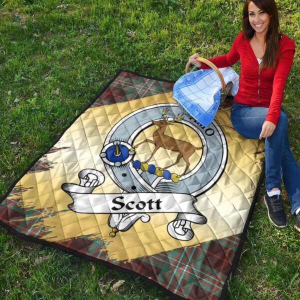 Scott Brown Ancient Clan Quilt, Scottish Tartan Scott Brown Ancient Clans Premium Quilt Scotland Gold Royal Style - Image 4