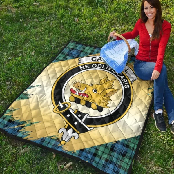 Campbell Ancient 01 Clan Quilt, Scottish Tartan Campbell Ancient 01 Clans Premium Quilt Scotland Gold Royal Style - Image 4