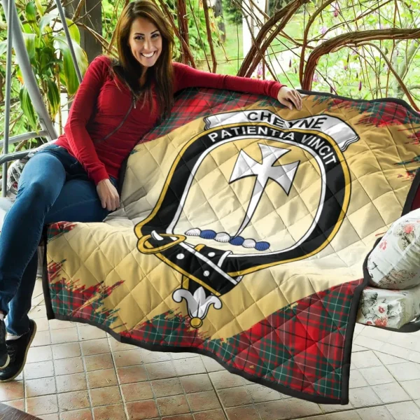 Cheyne Clan Quilt, Scottish Tartan Cheyne Clans Premium Quilt Scotland Gold Royal Style - Image 5