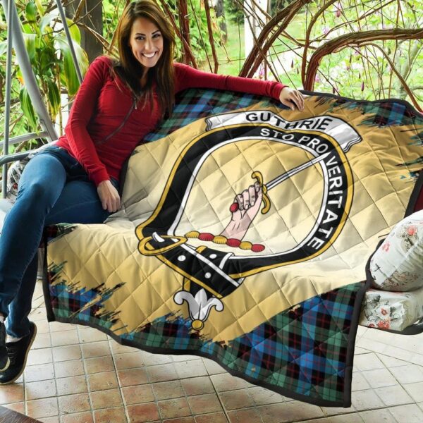 Guthrie Ancient Clan Quilt, Scottish Tartan Guthrie Ancient Clans Premium Quilt Scotland Gold Royal Style - Image 5