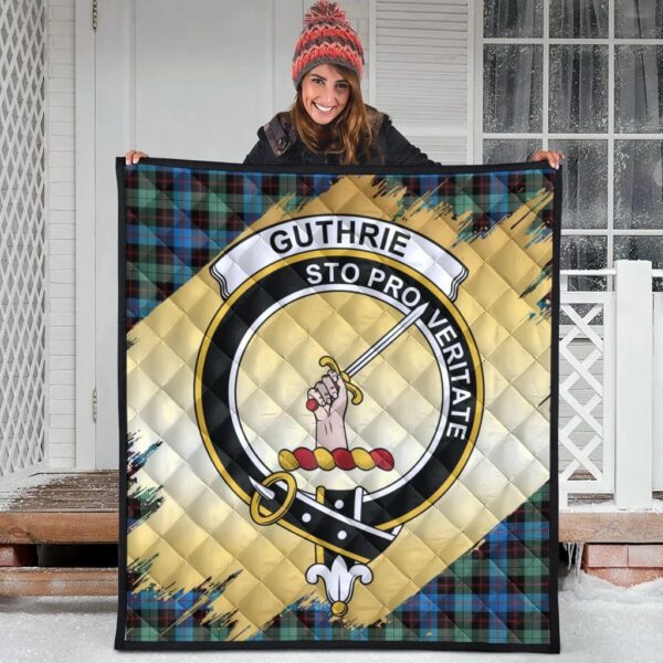 Guthrie Ancient Clan Quilt, Scottish Tartan Guthrie Ancient Clans Premium Quilt Scotland Gold Royal Style