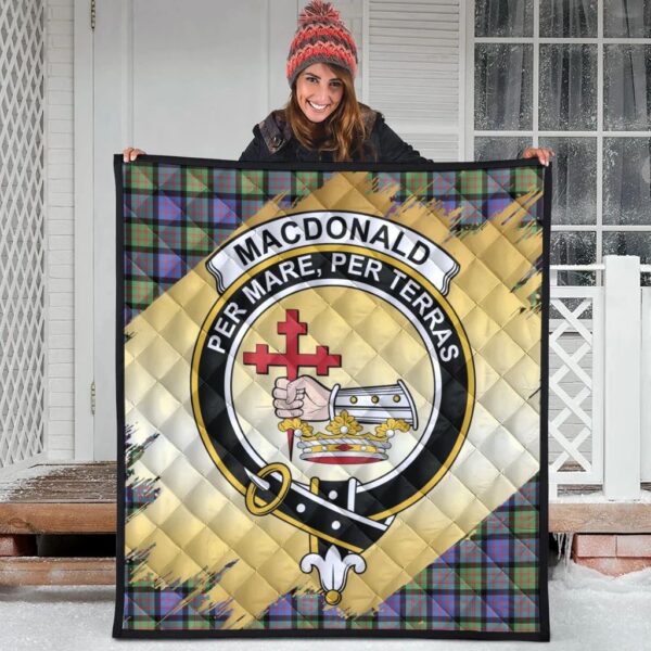 MacDonald Ancient Clan Quilt, Scottish Tartan MacDonald Ancient Clans Premium Quilt Scotland Gold Royal Style