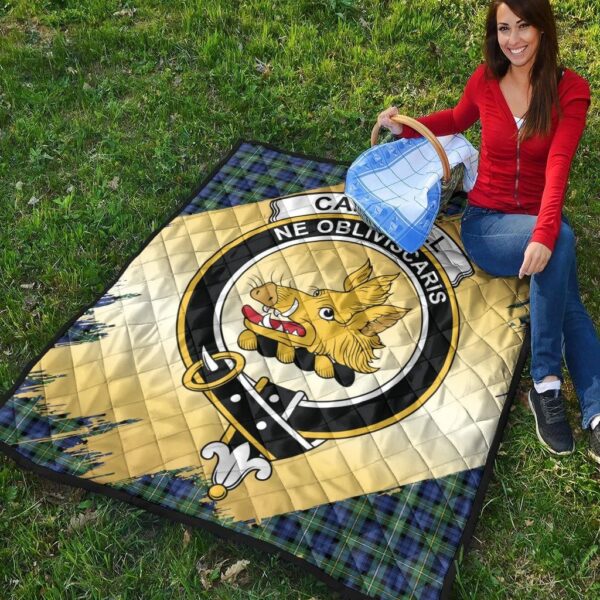 Campbell Argyll Ancient Clan Quilt, Scottish Tartan Campbell Argyll Ancient Clans Premium Quilt Scotland Gold Royal Style - Image 4