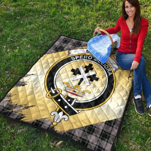 Moffat Modern Clan Quilt, Scottish Tartan Moffat Modern Clans Premium Quilt Scotland Gold Royal Style - Image 4