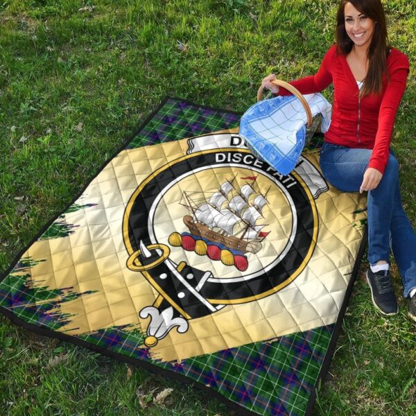 Duncan Modern Clan Quilt, Scottish Tartan Duncan Modern Clans Premium Quilt Scotland Gold Royal Style - Image 4