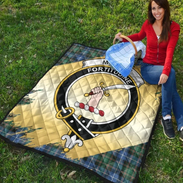 MacRae Hunting Ancient Clan Quilt, Scottish Tartan MacRae Hunting Ancient Clans Premium Quilt Scotland Gold Royal Style - Image 4