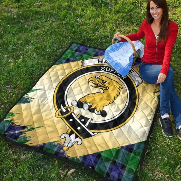 Haldane Clan Quilt, Scottish Tartan Haldane Clans Premium Quilt Scotland Gold Royal Style - Image 4