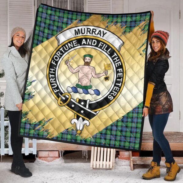 Murray of Atholl Ancient Clan Quilt, Scottish Tartan Murray of Atholl Ancient Clans Premium Quilt Scotland Gold Royal Style - Image 2