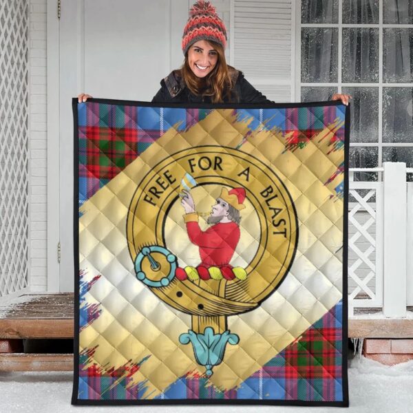 Pennycook Clan Quilt, Scottish Tartan Pennycook Clans Premium Quilt Scotland Gold Royal Style