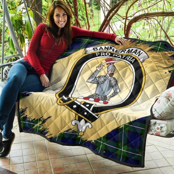 Bannerman Clan Quilt, Scottish Tartan Bannerman Clans Premium Quilt Scotland Gold Royal Style - Image 5