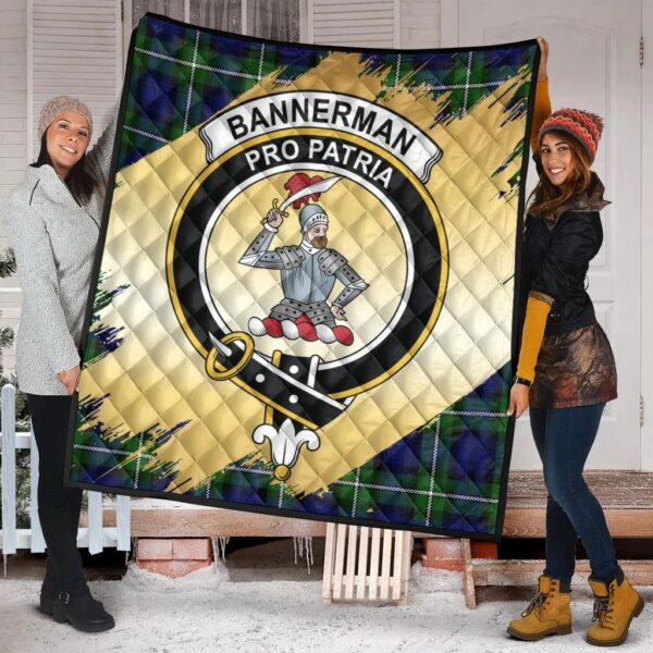 Bannerman Clan Quilt, Scottish Tartan Bannerman Clans Premium Quilt Scotland Gold Royal Style - Image 2