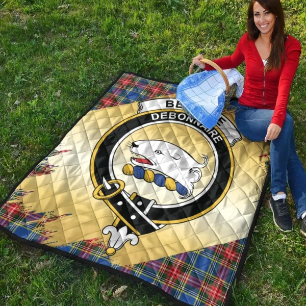 Bethune Clan Quilt, Scottish Tartan Bethune Clans Premium Quilt Scotland Gold Royal Style - Image 4