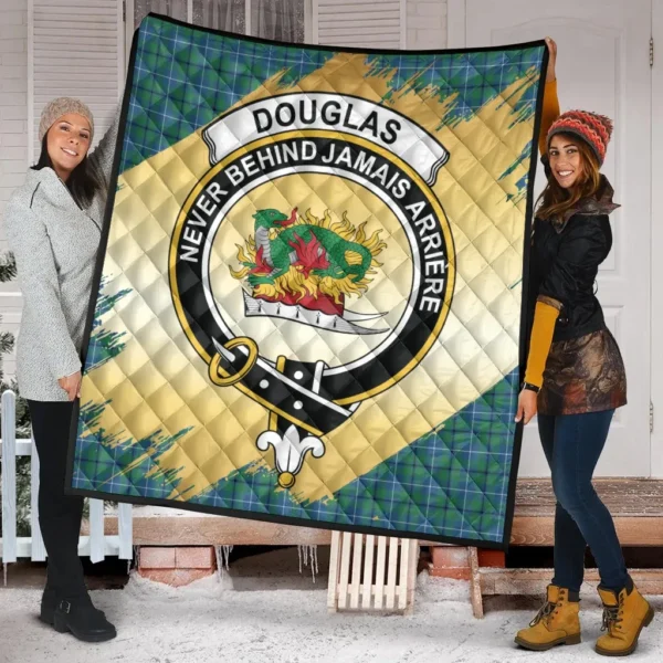 Douglas Ancient Clan Quilt, Scottish Tartan Douglas Ancient Clans Premium Quilt Scotland Gold Royal Style - Image 2