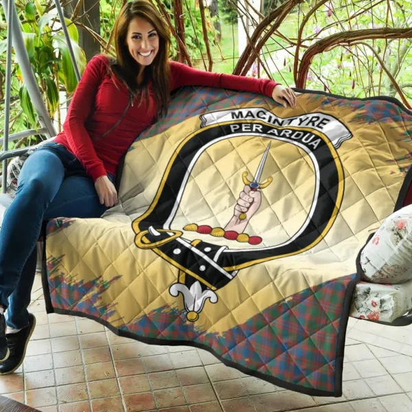 MacIntyre Ancient Clan Quilt, Scottish Tartan MacIntyre Ancient Clans Premium Quilt Scotland Gold Royal Style - Image 5