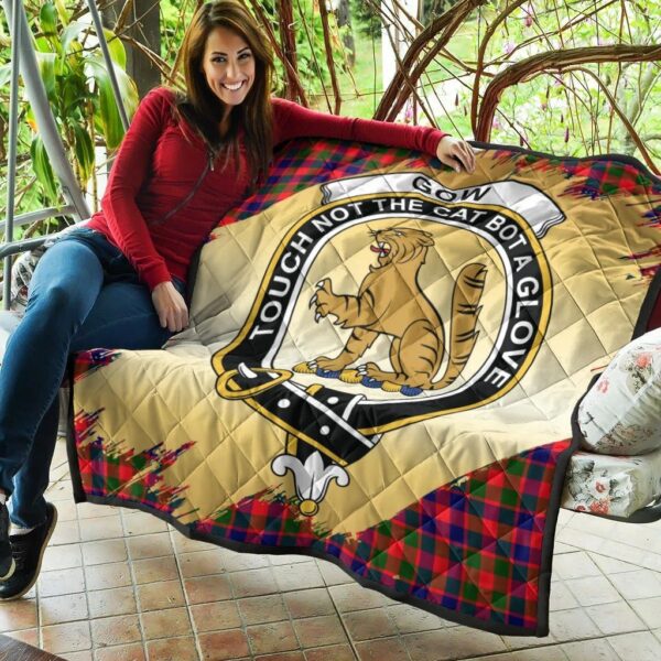 Gow Modern Clan Quilt, Scottish Tartan Gow Modern Clans Premium Quilt Scotland Gold Royal Style - Image 5