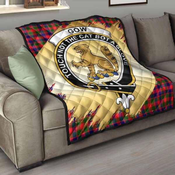 Gow Modern Clan Quilt, Scottish Tartan Gow Modern Clans Premium Quilt Scotland Gold Royal Style - Image 6