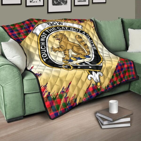 Gow Modern Clan Quilt, Scottish Tartan Gow Modern Clans Premium Quilt Scotland Gold Royal Style - Image 3