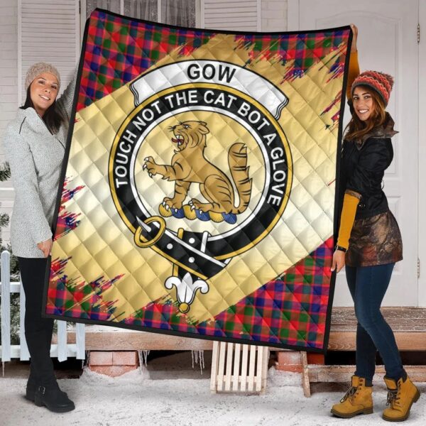 Gow Modern Clan Quilt, Scottish Tartan Gow Modern Clans Premium Quilt Scotland Gold Royal Style - Image 2