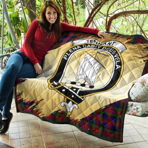 Tennant Clan Quilt, Scottish Tartan Tennant Clans Premium Quilt Scotland Gold Royal Style - Image 5