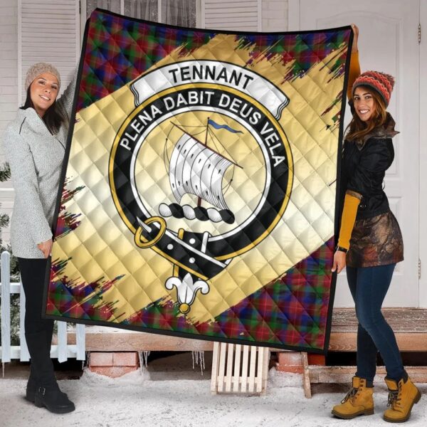 Tennant Clan Quilt, Scottish Tartan Tennant Clans Premium Quilt Scotland Gold Royal Style - Image 2