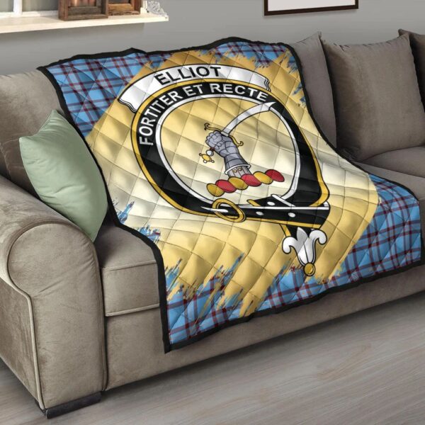 Elliot Ancient Clan Quilt, Scottish Tartan Elliot Ancient Clans Premium Quilt Scotland Gold Royal Style - Image 6