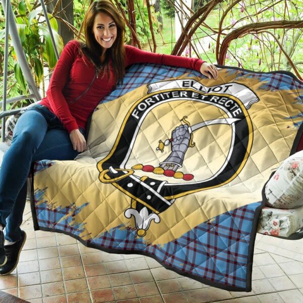 Elliot Ancient Clan Quilt, Scottish Tartan Elliot Ancient Clans Premium Quilt Scotland Gold Royal Style - Image 5