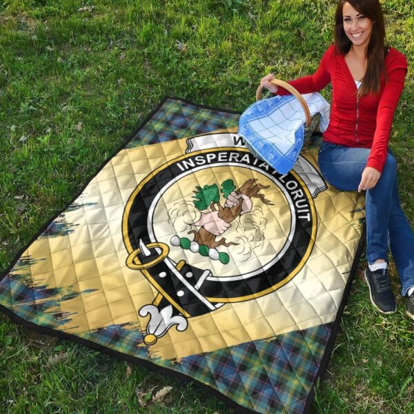 Watson Ancient Clan Quilt, Scottish Tartan Watson Ancient Clans Premium Quilt Scotland Gold Royal Style - Image 4