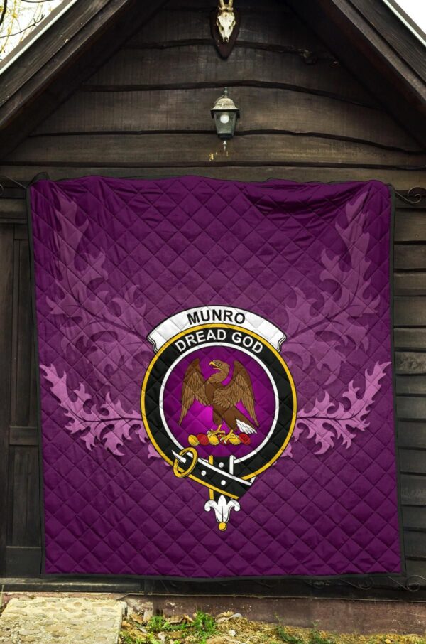 Munro Ancient Clan Quilt, Scottish Tartan Munro Ancient Clans Quilt Violet Style - Image 5