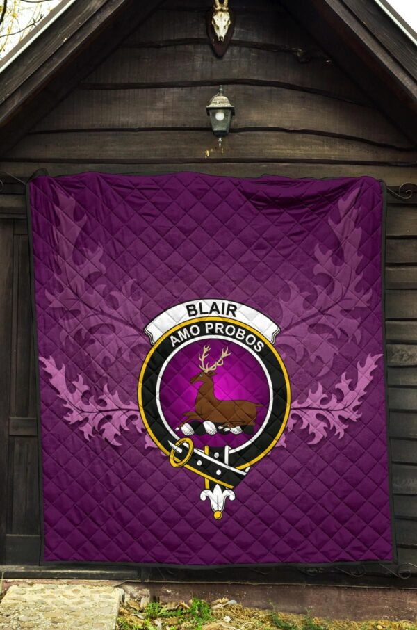 Blair Modern Clan Quilt, Scottish Tartan Blair Modern Clans Quilt Violet Style - Image 5