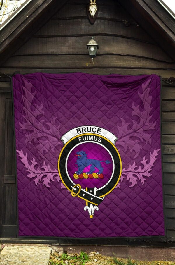 Bruce Ancient Clan Quilt, Scottish Tartan Bruce Ancient Clans Quilt Violet Style - Image 5