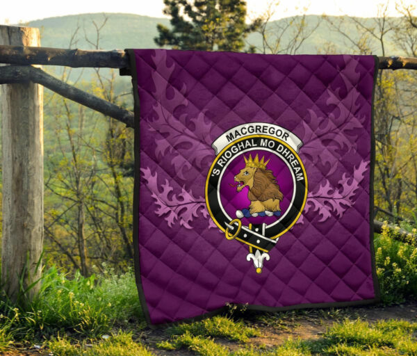 MacGregor Hunting Ancient Clan Quilt, Scottish Tartan MacGregor Hunting Ancient Clans Quilt Violet Style - Image 8